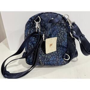 Blue Leopard Mini Backpack, Fabletics Small Athletic Day Pack, Gym Travel Bag